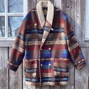 Woolrich Wool Barn Jacket USA made Southwest Taos RARE